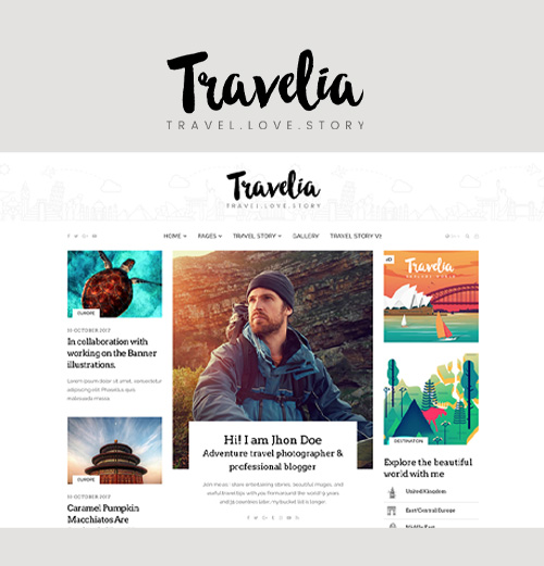 Travel, Blog Web Design